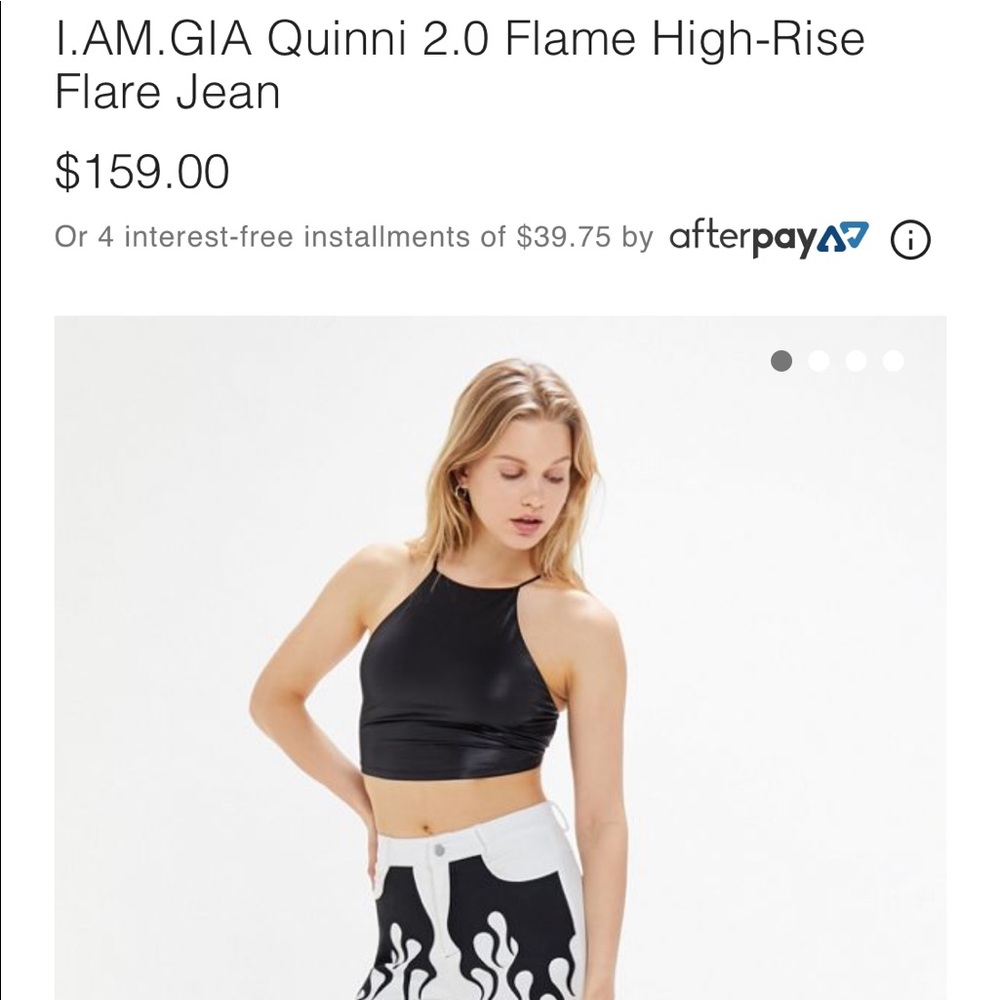 I am Gia white flame jeans